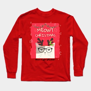 Meowy Christmas Long Sleeve T-Shirt